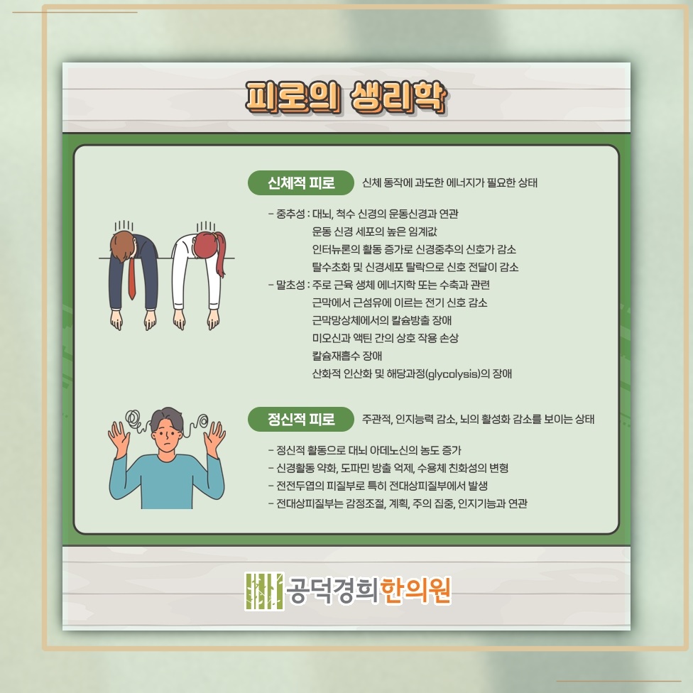 쉬어도 가시지 않는 피로, 만성피로를 살펴볼 때